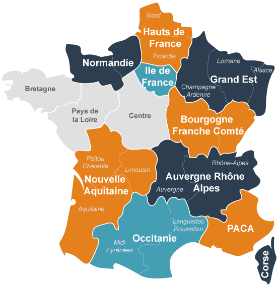 Carte des cures thermales en France