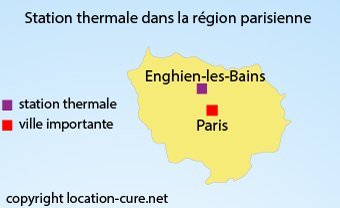 Carte des stations thermales en région parisienne