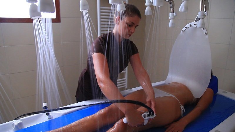 Douche pénétrante à La Léchère 