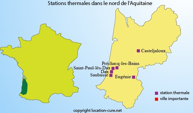 Cures thermales dans le Nord de l'Aquitaine