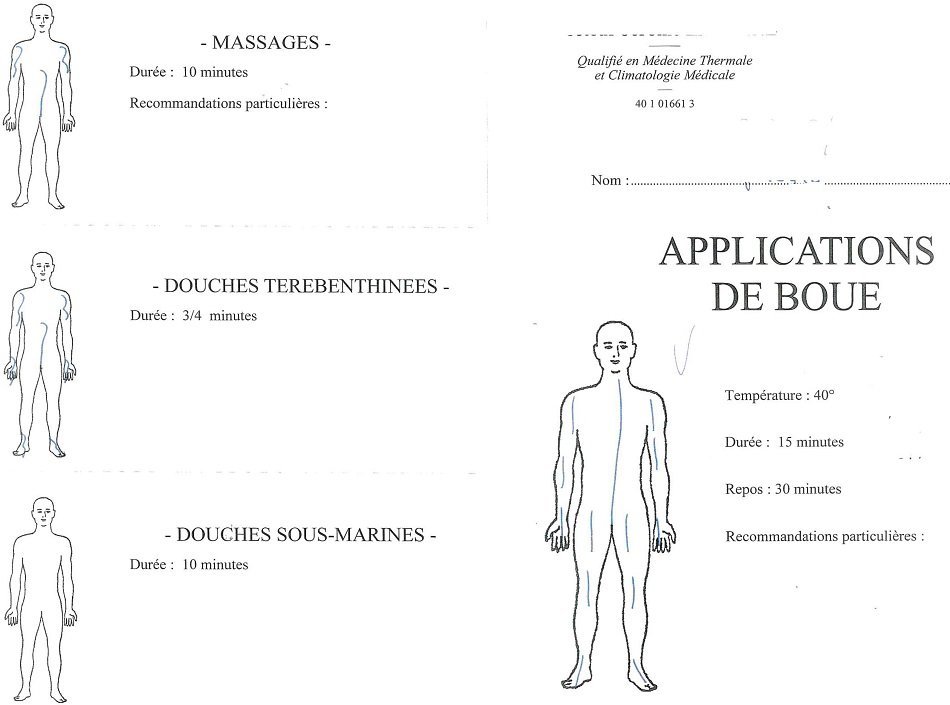 ordonnance médecin thermal cure thermal rhumatologie